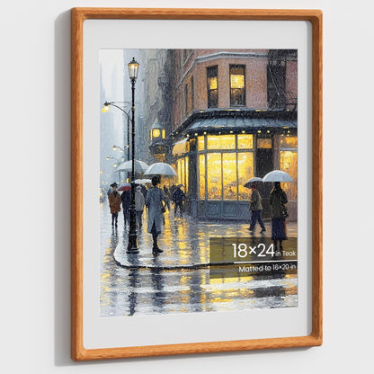 11x14 Picture Frame, Walnut Wooden Picture Frames for Wall Matted 8x10