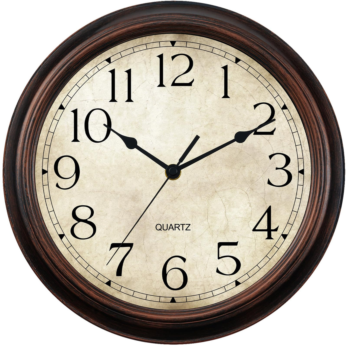 KECYET 8.5" Wall Clock with Thermometers Vintage Silent Battery Operated