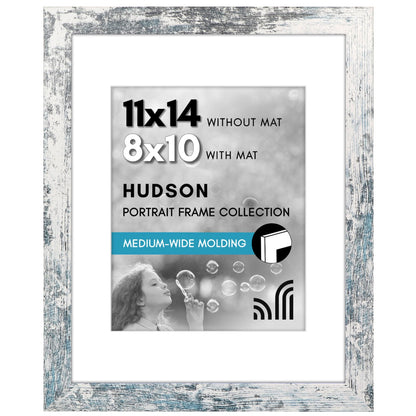 Americanflat 22x28 Poster Frame - Matted to 18x24 - Engineered Wood - Black