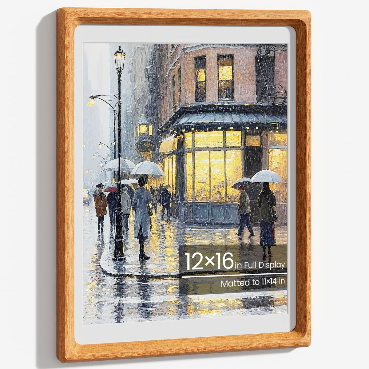 11x14 Picture Frame, Walnut Wooden Picture Frames for Wall Matted 8x10