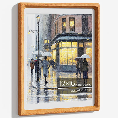 11x14 Picture Frame, Walnut Wooden Picture Frames for Wall Matted 8x10
