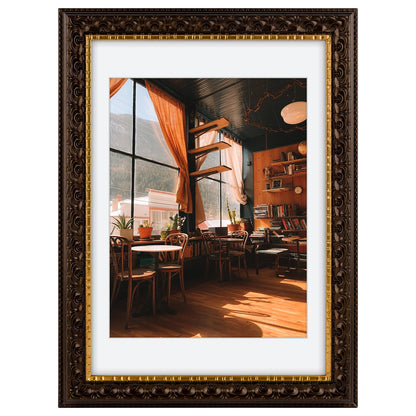 Golden State Art 11x14 Bronze Photo Frame White Mat for 8x10 Real Glass