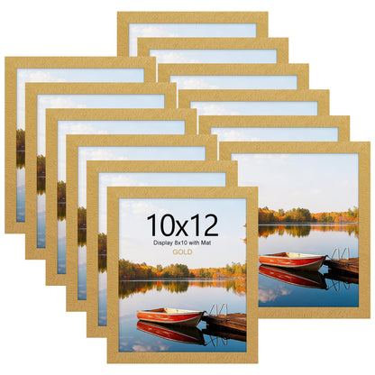 Picrit 8x10 Picture Frame Set of 12, Modern Gallery Wall Frames, Black