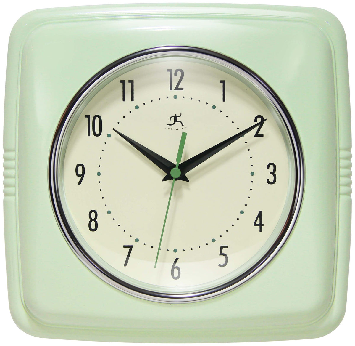 Infinity Instruments Retro Wall Clock for Living Room – Silent