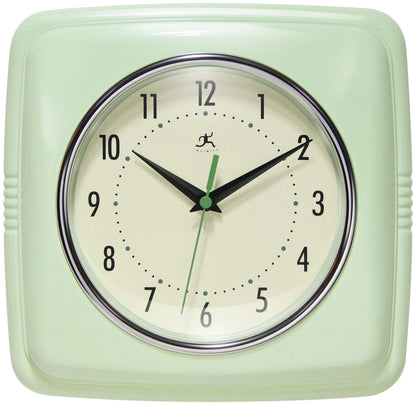 Infinity Instruments Retro Wall Clock for Living Room – Silent