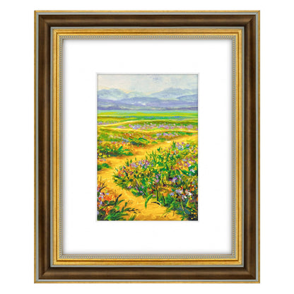Golden State Art,8x10 Ornate Picture Frame Holds 5x7 Photo,Green Gold
