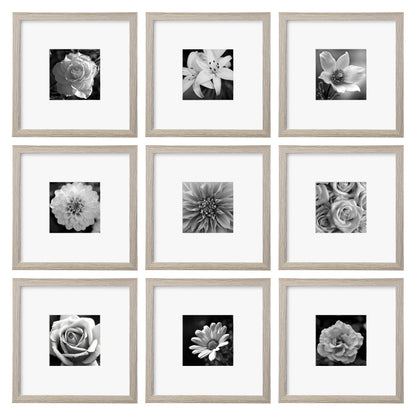 eletecpro Picture Frames Set of 9, 12x12 in, Acrylic Cover, Black