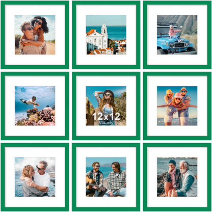 Vittanly 8x10 Picture Frames Set of 9 for Wall or Tabletop Display, Black