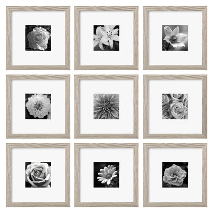 eletecpro Picture Frames Set of 9, 12x12 in, Acrylic Cover, Black