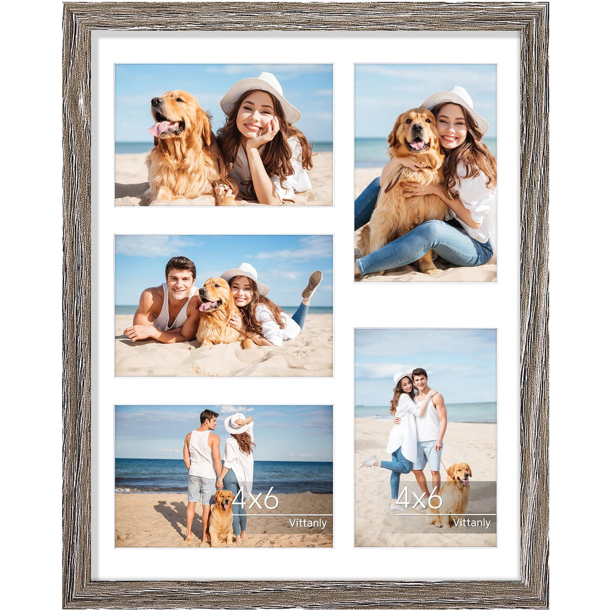 Vittanly 11x14 Collage Picture Frame for Wall Mounting, Black