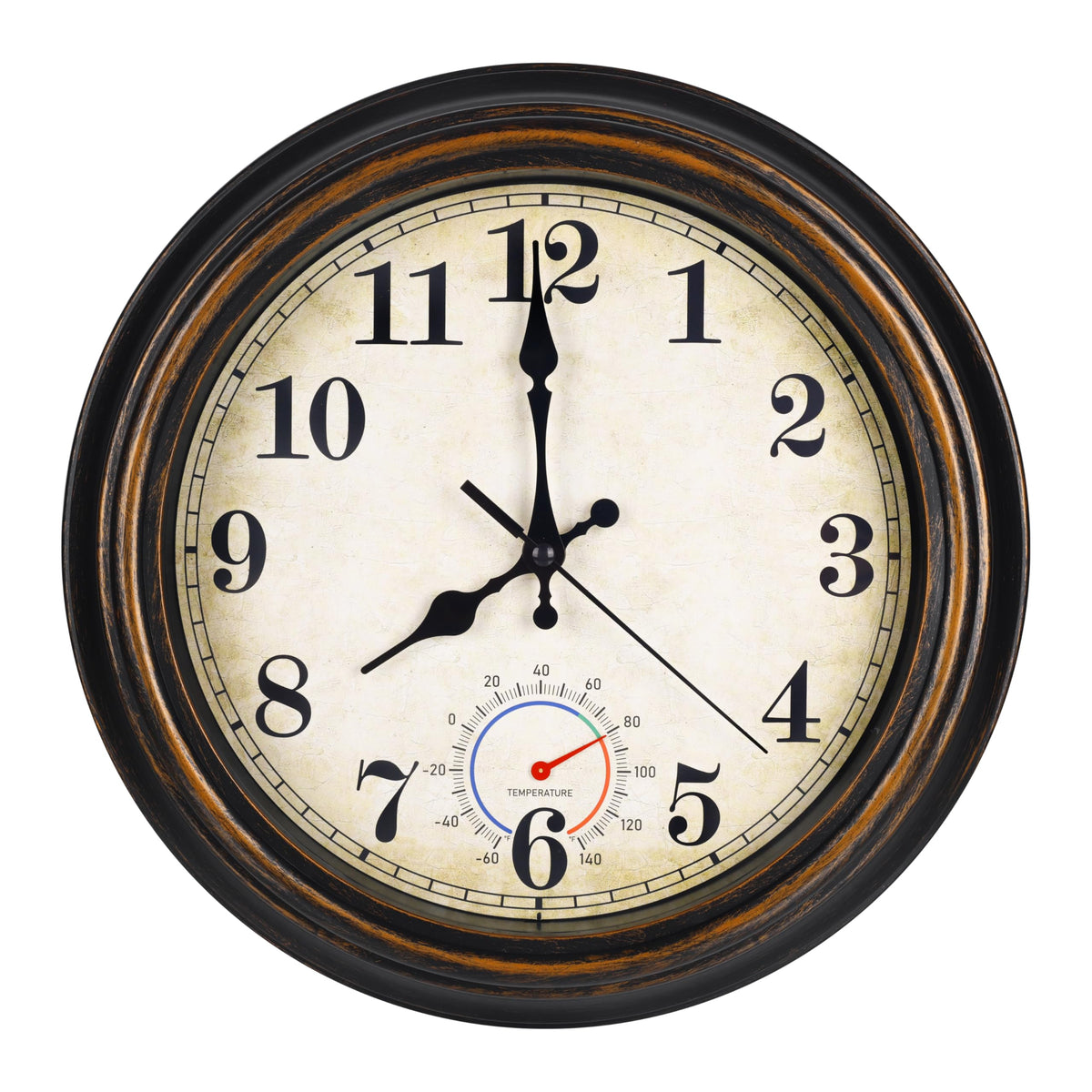 Wall Clock Battery Operated Silent Small Rustic Wall Clocks for Kitchen Bathroom Bedroom 8 Inch Blue