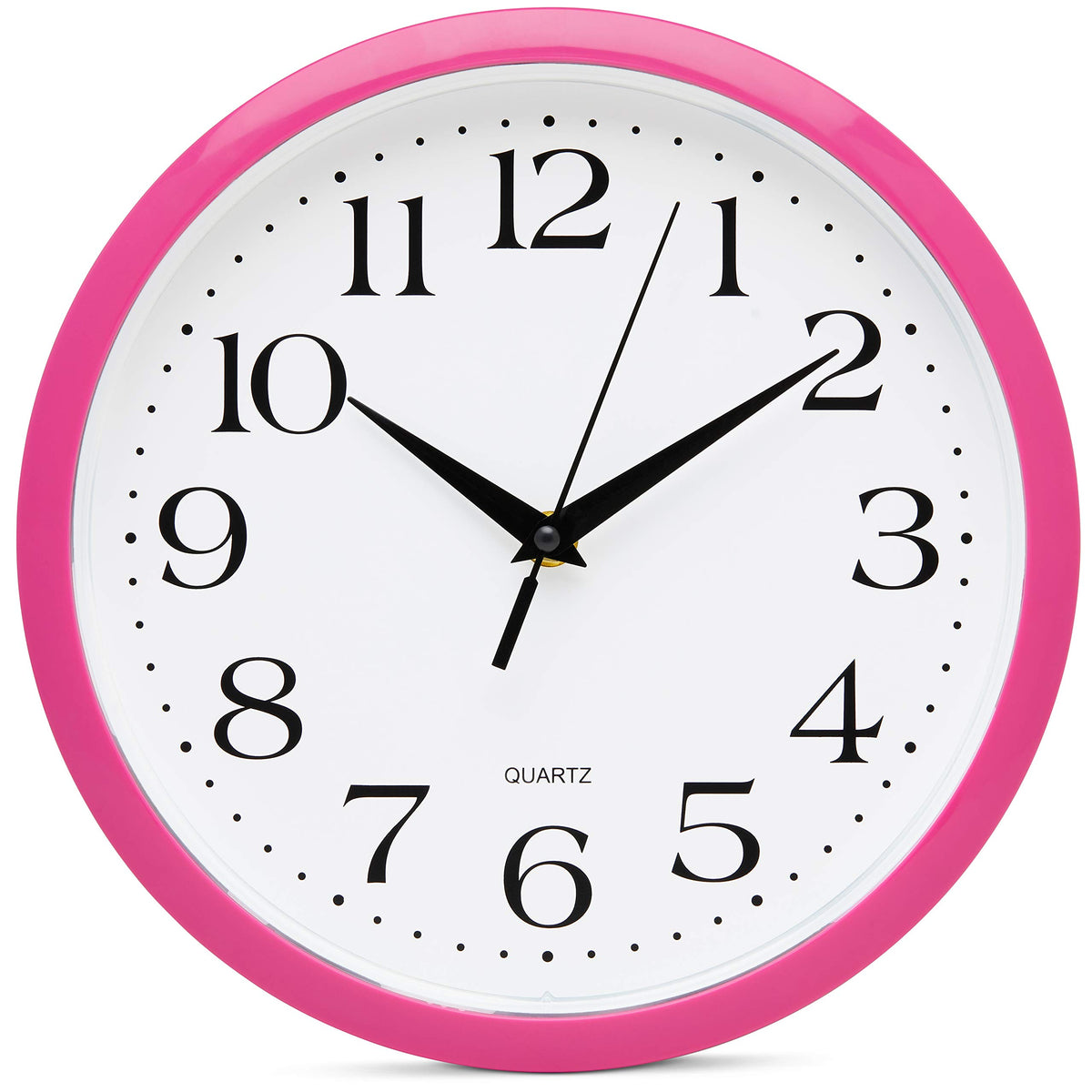 Bernhard Products White Wall Clock Silent Non Ticking 10 Inch Quality Quartz Battery Operated Round Easy to Read Home/Kitchen/Office/Classroom/School Clocks
