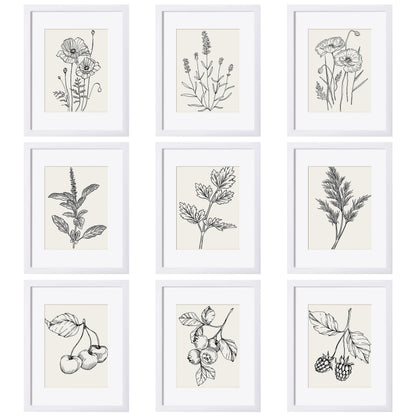 eletecpro Picture Frames Set of 9, 12x12 in, Acrylic Cover, Black