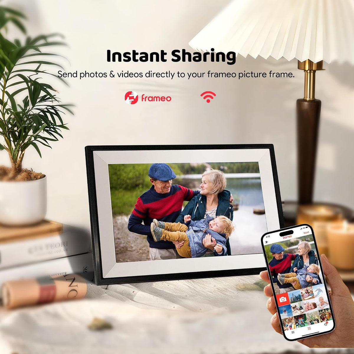 Frameo 10.1" WiFi Digital Picture Frame, Digital Photo Frame for Mom Gift