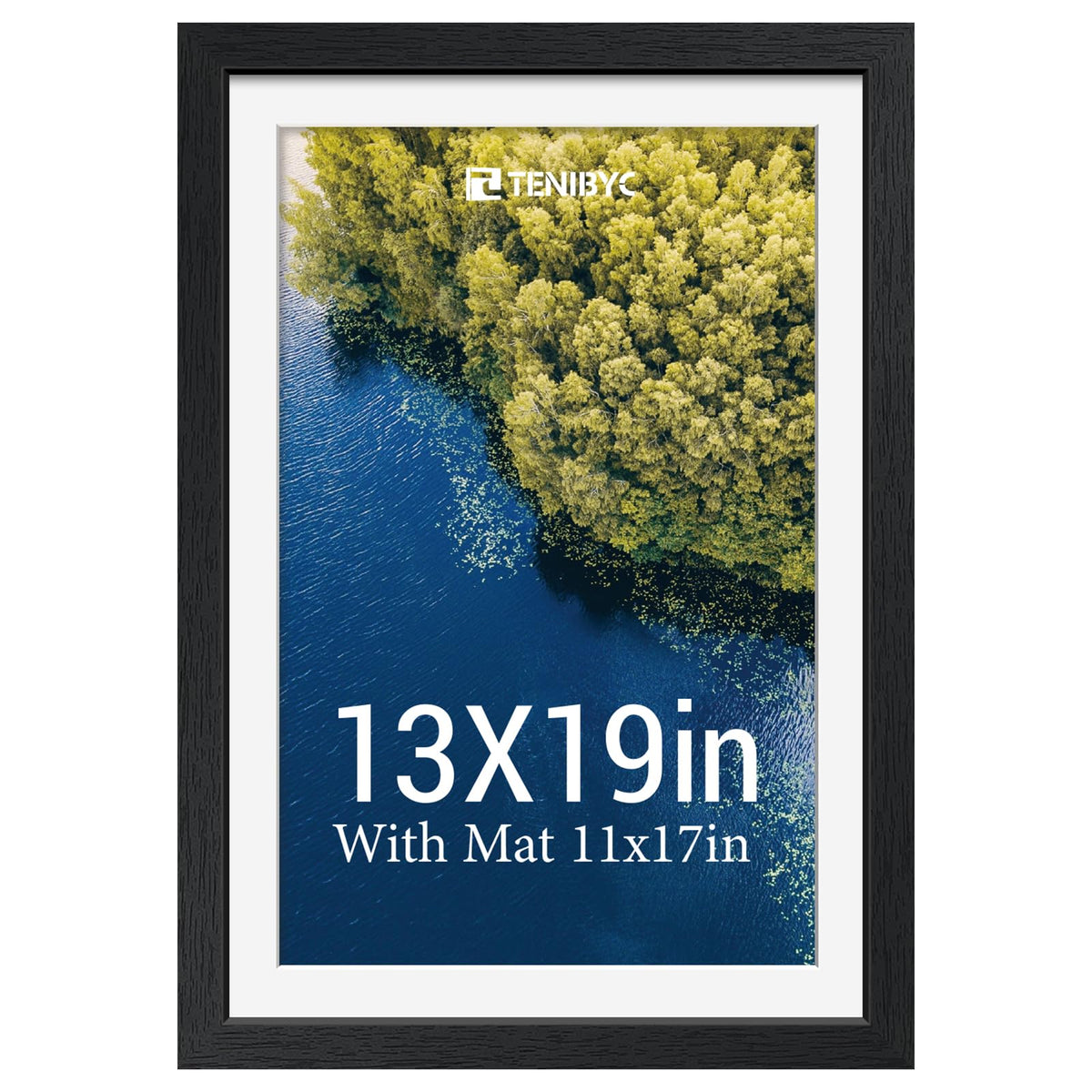 5x7 picture frame 4 Pack, 4x6 Mat, Black Wood, Glass, for Photo