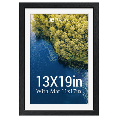 5x7 picture frame 4 Pack, 4x6 Mat, Black Wood, Glass, for Photo