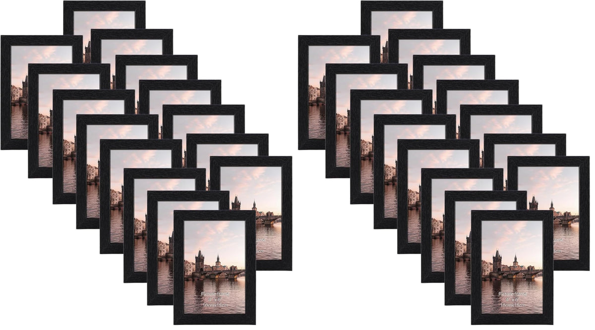 HORLIMER 8x10 Picture Frame Set of 15, Black Picture Frames Display 8 by 10 Photo for Wall or Tabletop