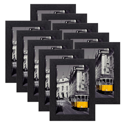 eletecpro 8x10 Picture Frames, Acrylic Cover, Black, Set of 10