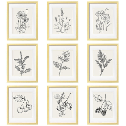 eletecpro Picture Frames Set of 9, 12x12 in, Acrylic Cover, Black