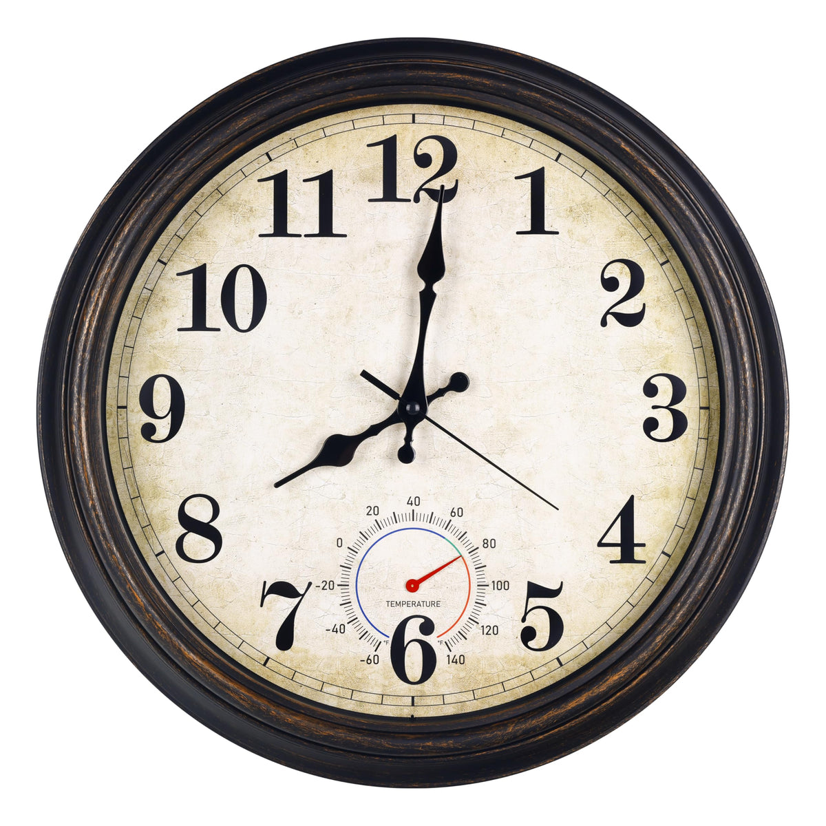 Wall Clock Battery Operated Silent Small Rustic Wall Clocks for Kitchen Bathroom Bedroom 8 Inch Blue