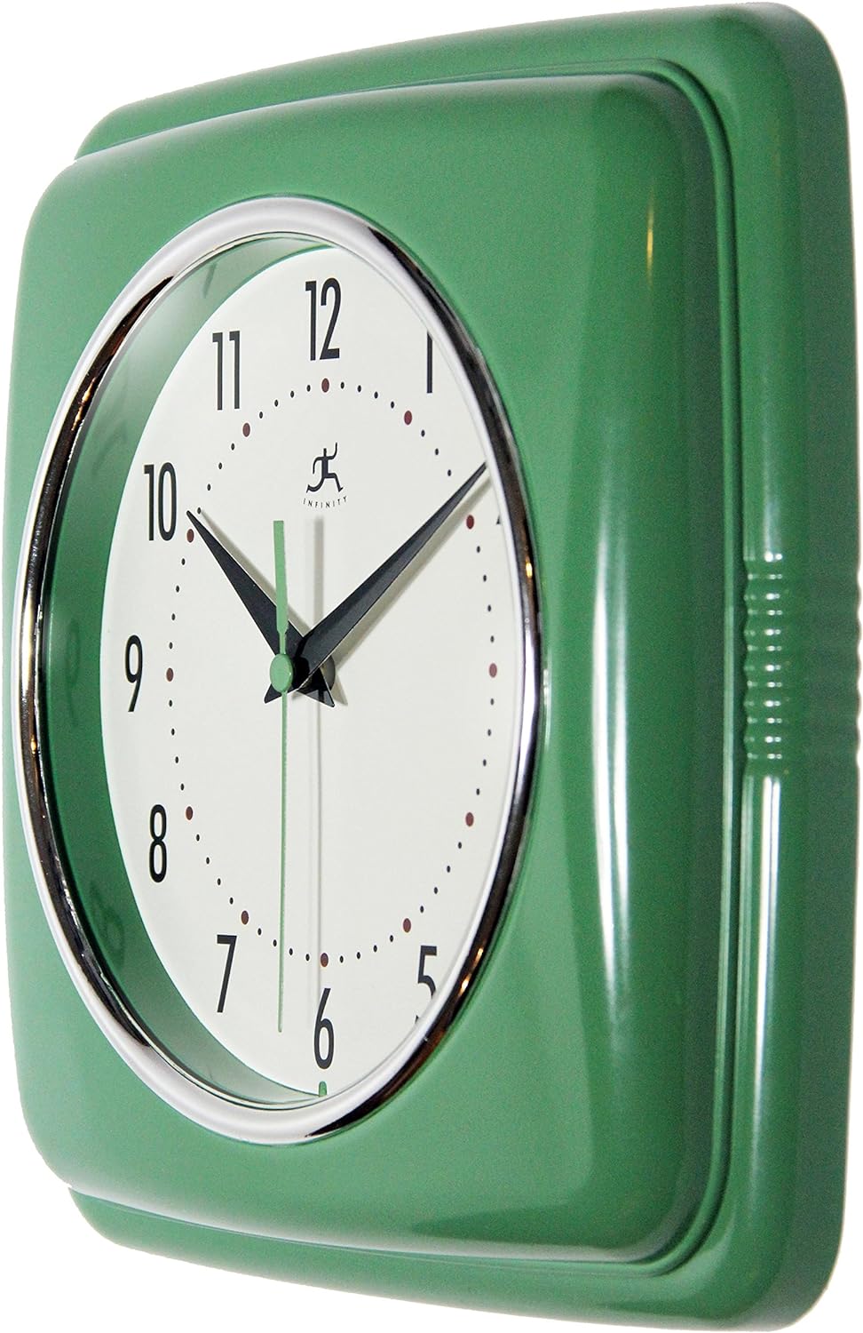 Infinity Instruments Retro Wall Clock for Living Room – Silent