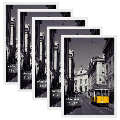 eletecpro 8x10 Picture Frames, Acrylic Cover, Black, Set of 10