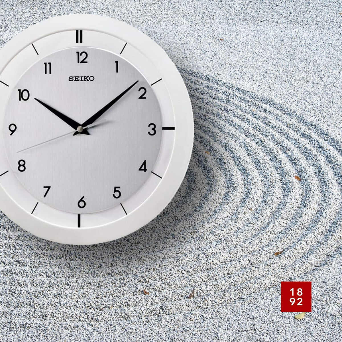 SEIKO QXA520WLH Metal Non Ticking Wall Clock, White, 11 Inch