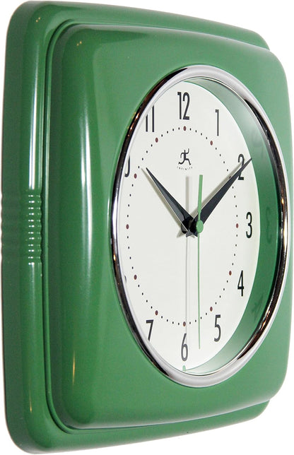 Infinity Instruments Retro Wall Clock for Living Room – Silent