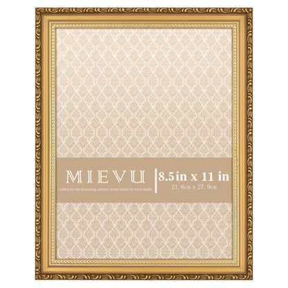 8x10 Picture Frame Gold, Ornate Vintage Photo Frame, Wall or Tabletop