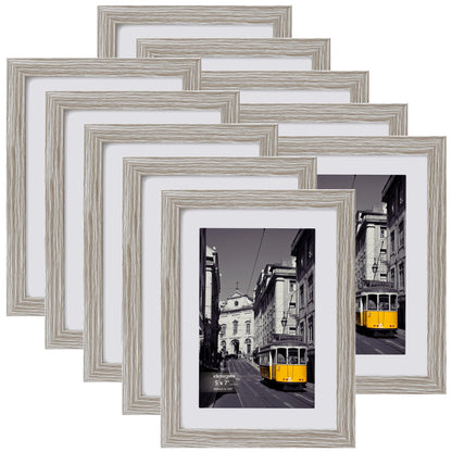 eletecpro 8x10 Picture Frames, Acrylic Cover, Black, Set of 10