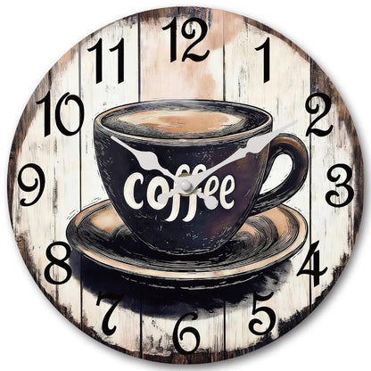 CHYLIN Wall Clock Non-Ticking Battery Operated Silent Rustic Coastal