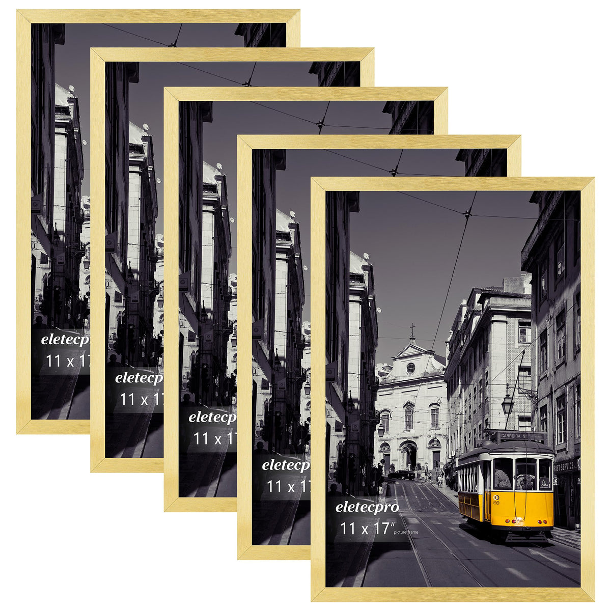 eletecpro 8x10 Picture Frames, Acrylic Cover, Black, Set of 10
