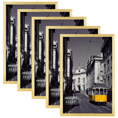 eletecpro 8x10 Picture Frames, Acrylic Cover, Black, Set of 10