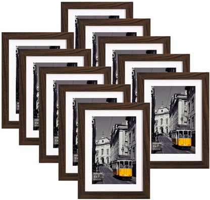 eletecpro 8x10 Picture Frames, Acrylic Cover, Black, Set of 10