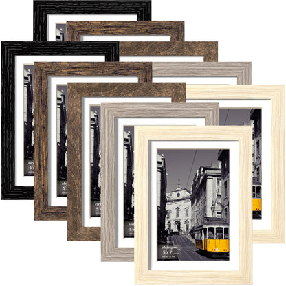 eletecpro 8x10 Picture Frames, Acrylic Cover, Black, Set of 10