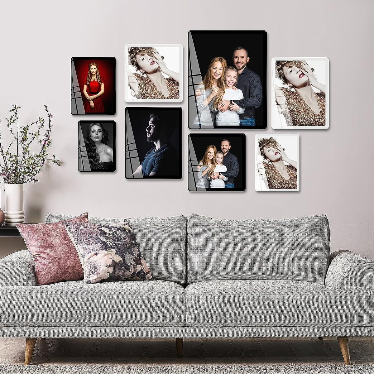Bluesun 8x10 Picture Frame Black Standing can be Vertical and Horizontal - Real Glass Frames, Cool 8×10 Photo Frame, Wall Frames Gifts for Men Boyfriend Dad Boss and Loved Ones(8x10, Black)