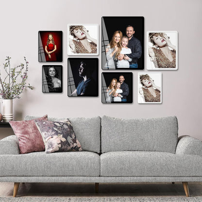 Bluesun 8x10 Picture Frame Black Standing can be Vertical and Horizontal - Real Glass Frames, Cool 8×10 Photo Frame, Wall Frames Gifts for Men Boyfriend Dad Boss and Loved Ones(8x10, Black)