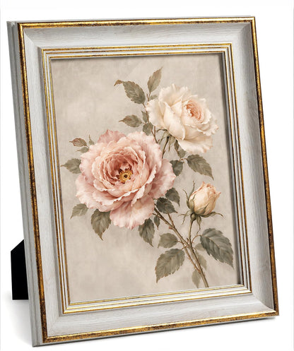 Afuly Vintage 8x10 Picture Frame Antique White Gold Photo Frame