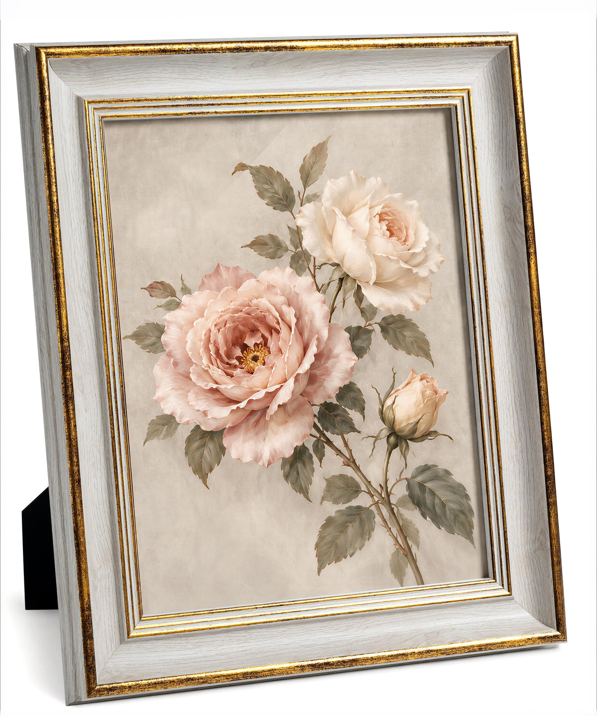Afuly Vintage 8x10 Picture Frame Antique White Gold Photo Frame
