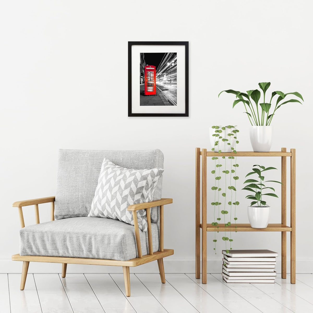 Americanflat 11x14 Picture Frame - Matted to 8x10 - Engineered Wood - Black