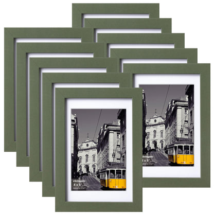 eletecpro 8x10 Picture Frames, Acrylic Cover, Black, Set of 10