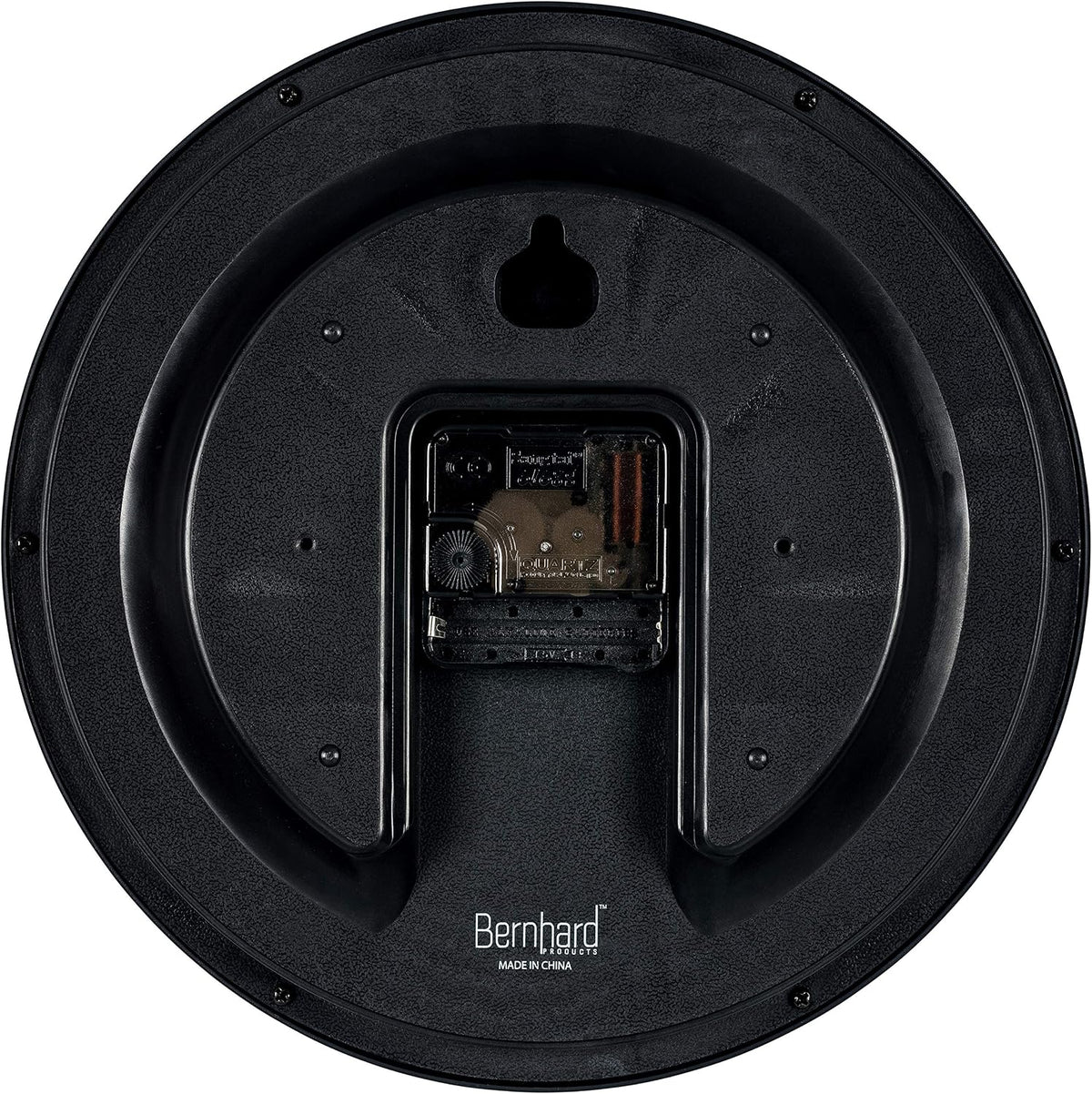 Bernhard Products Black Wall Clock Silent Non Ticking 10 Inch Bold Quality Quartz Battery Operated Round Easy to Read Home/Kitchen/Office/Classroom/School Clocks, Sweep Movement